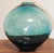 Contemporary Studio Glass Gradient Vase in Teal and Charcoal For Sale - Image 4 of 12