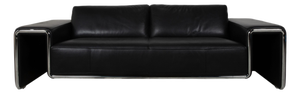 DS-180 Leather Three-Seater Black Sofa from de Sede