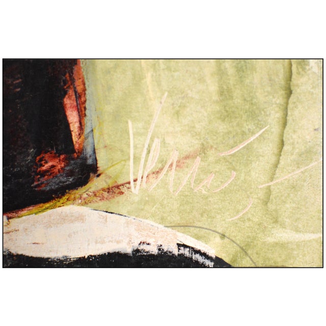 Late 20th Century 20th Century Fragile Joy Oil Painting on Board Charles Levier For Sale - Image 5 of 6