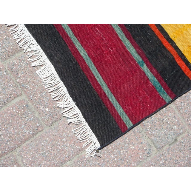 1960's Vintage Handmade Kilim Runner - 24" X 134" For Sale - Image 10 of 12