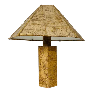 German Cork Table Lamp in the Style of Ingo Maurer, 1960s, Germany
