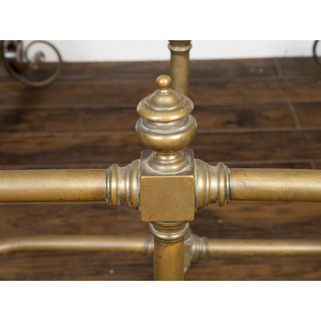English Victorian Period 19th Century Brass Umbrella Stand with Removable Plaque For Sale - Image 12 of 12