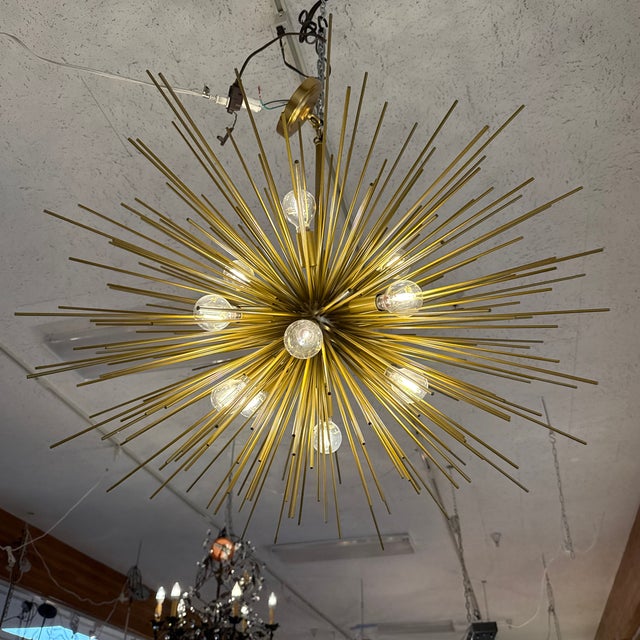 Mid Century Style Sea Urchin Pendant For Sale - Image 9 of 12