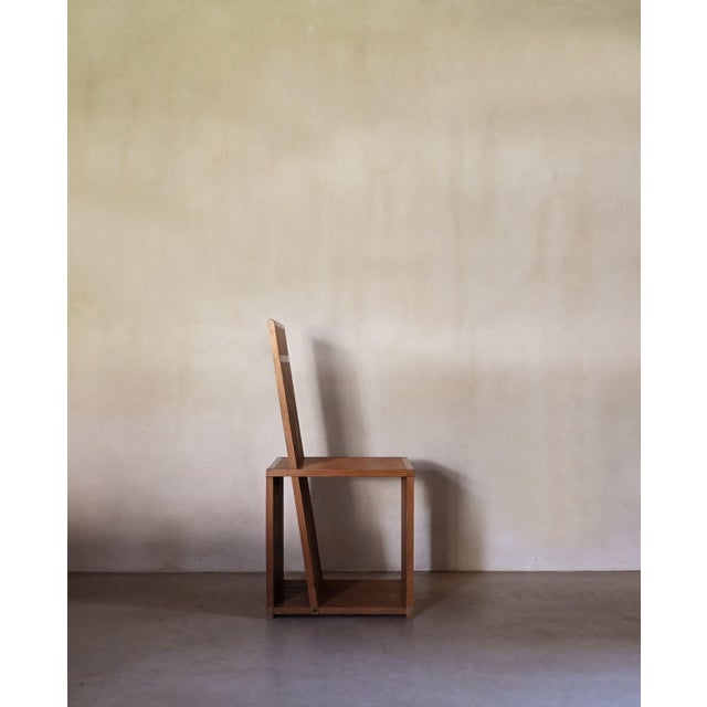 Strips Wood Occasional Chair, 1990 For Sale - Image 4 of 14