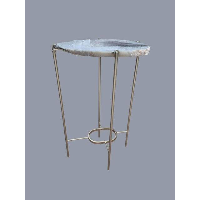 Contemporary Unusual Modern Handcrafted Geode Drinks Table For Sale - Image 3 of 5