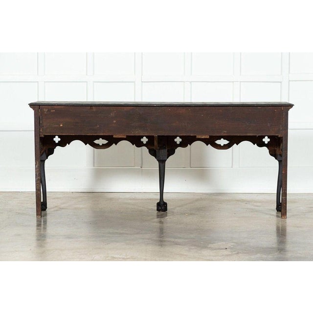 Large English Grain Ebonised Oak Dresser Base, 1870s For Sale - Image 16 of 17