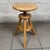 Vintage Swedish Industrial Adjustable Swivel Wooden Stool with Screw, 1970s For Sale - Image 11 of 11