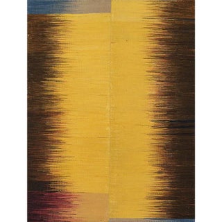 Handwoven Scandinavian Style Persian Kilim Rug 3’8″ X 4’9″ For Sale