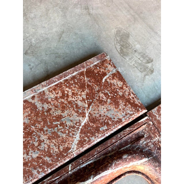 Red Louis XIV Style Fireplace in Red Campan Marble, 1880s For Sale - Image 8 of 18