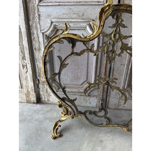 Gilt Bronze Fire Screen, France, 1900 For Sale - Image 10 of 11