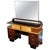 Brown Art Deco Veneer Rosewood and Maple Vanity with Bakelite Handles, Italy, 1930s For Sale - Image 8 of 8
