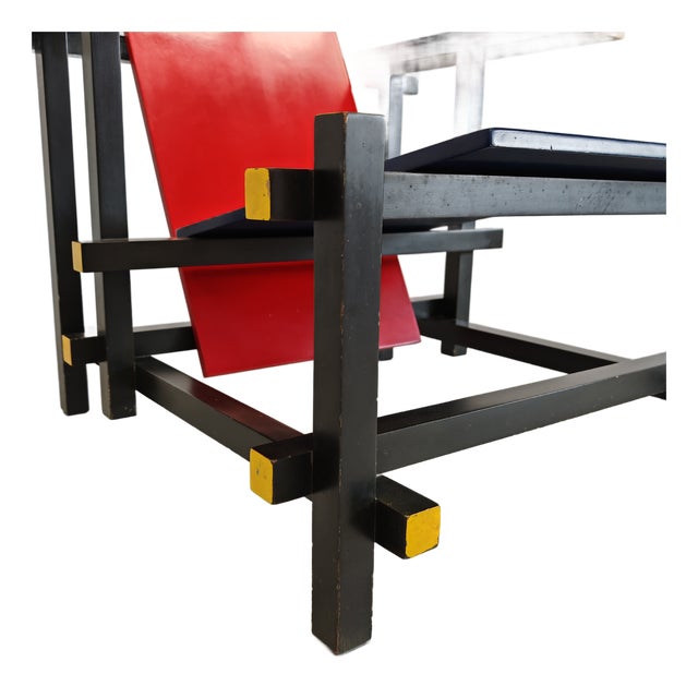 Red and Blue Maestri Series Armchair by Gerrit Thomas Rietveld for Cassina, 1980s For Sale