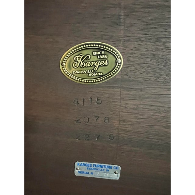 Karges Directoire Style Carved Round Coffee Table With Gilt For Sale - Image 11 of 12