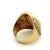 Modern Vintage Italian 18k Gold Mabe Pearl Diamond Bombe Ring, Size 7 For Sale - Image 3 of 9