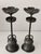 Vintage Wrought Iron Tall Sculptural Flower Shaped Candle Holder ~ Pair For Sale - Image 4 of 9