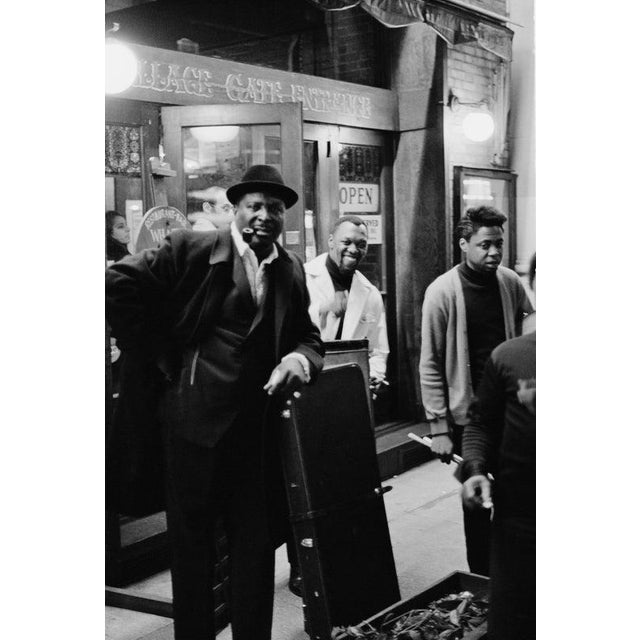 Albert King American blues guitarist Albert King (1923 - 1992, left) outside the Village Gate nightclub in Greenwich...