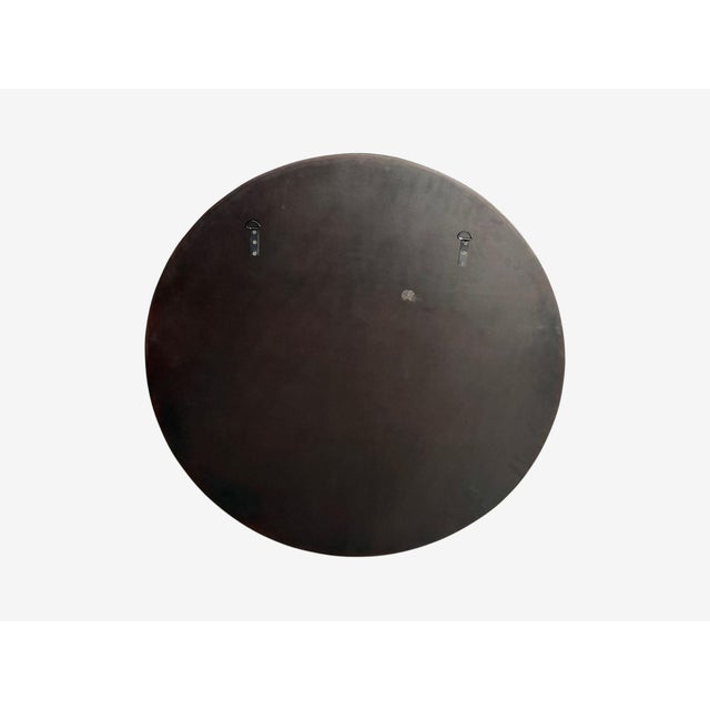 Glass Art Deco Style, Antique Glass, Painted Wood, Round Venetian Wall Mirror For Sale - Image 7 of 7