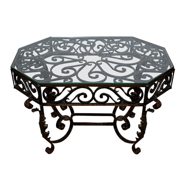 Wrought Iron Coffee Table, 1930s For Sale