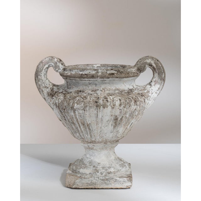 Mid 20th Century France Renaissance Cream Concrete Planter For Sale - Image 4 of 8