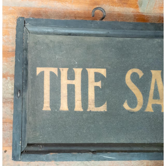 Early 20th Century Double Sided "The Saratogian" Saratoga Newspaper Sign For Sale - Image 13 of 16