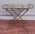 Late 20th Century Vintage Hollywood Regency Faux Bamboo Gold Finish Mirror Collapsible Tray Table For Sale - Image 5 of 12