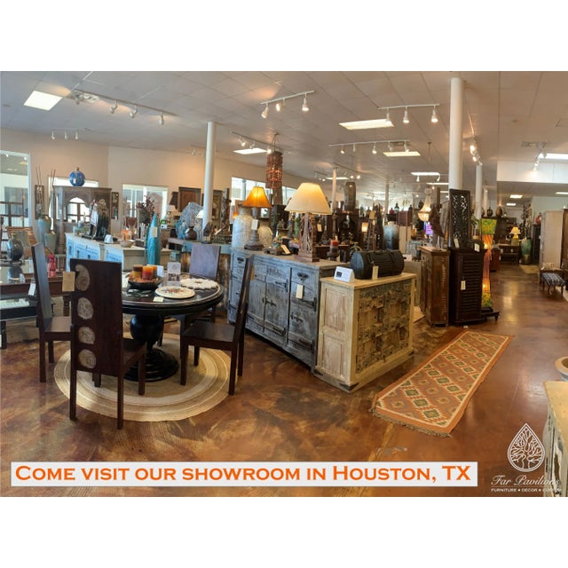 42" Inch Ganesha Wall Hanging Carved Wood Door Header | Traditional Indian Mandir Decor | Hand Painted Hindu God Panel | Housewarming Gift For Sale In Houston - Image 6 of 6