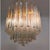 Gold Mid-Century Italian Murano Glass 5-Tiered Chandelier with Brass Frame by Paolo Venini for Venini, 1980s For Sale - Image 8 of 14