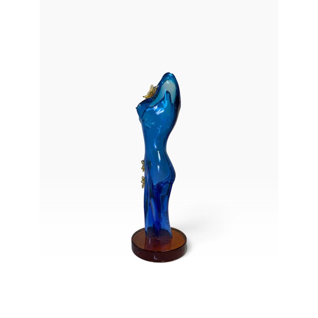 32" Alexis Silk Hand-Blown Glass Female Torso Sculpture "Sensation in Bloom" - 2021 For Sale - Image 4 of 11