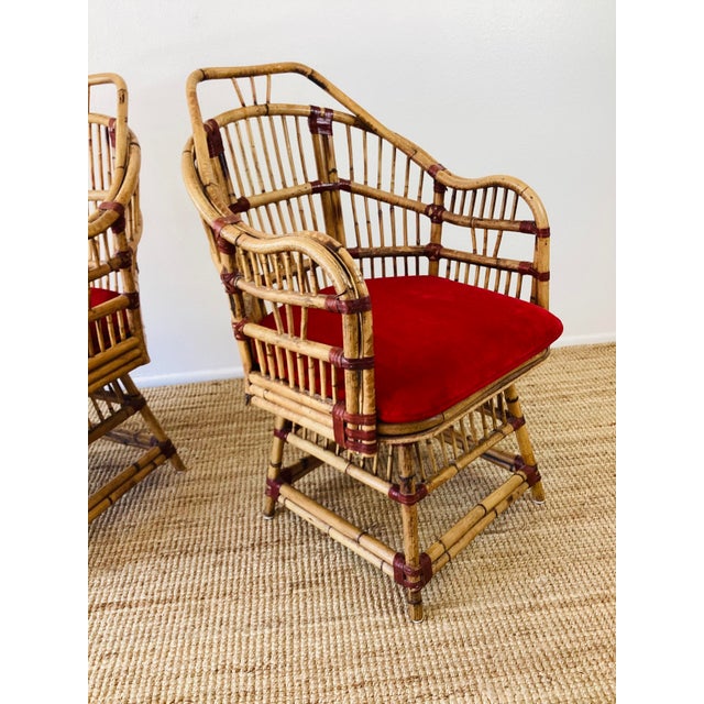 Wood Vintage 1960s Pair of Rattan Chairs / Coastal Boho Style For Sale - Image 7 of 12