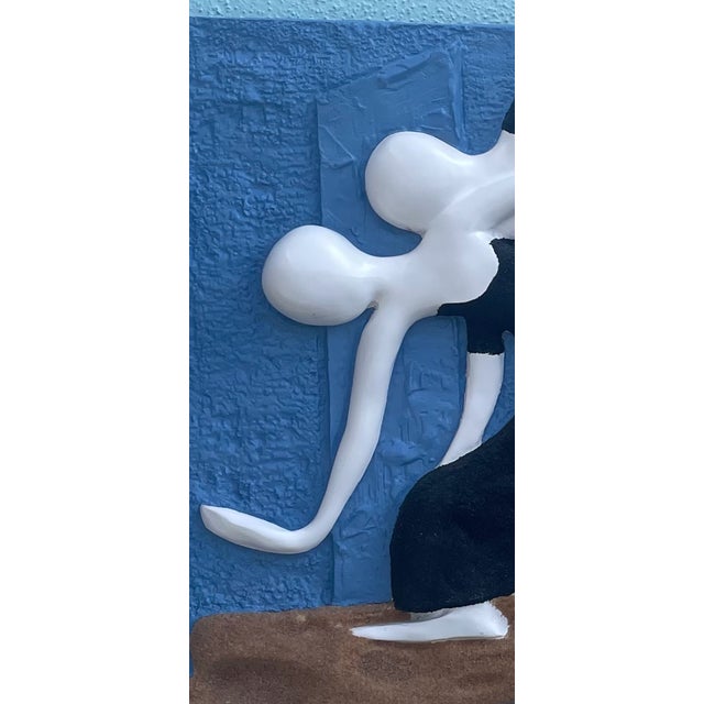 Sculpture Materials Vintage 1970's Original Sand Wall Sculpture of Dancing Figures For Sale - Image 7 of 8