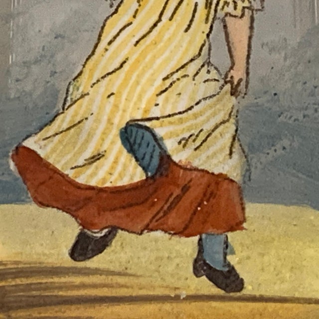 Antique Bohemian Perfume Bottle: Hand-Painted Enamel Tennis Scene, c.1890-1910 For Sale - Image 4 of 9