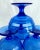 Blue Circa 1936 Hazel Atlas “Moderntone” Pedestal Dessert Cups in Ritz Blue – Set of 4 For Sale - Image 8 of 13
