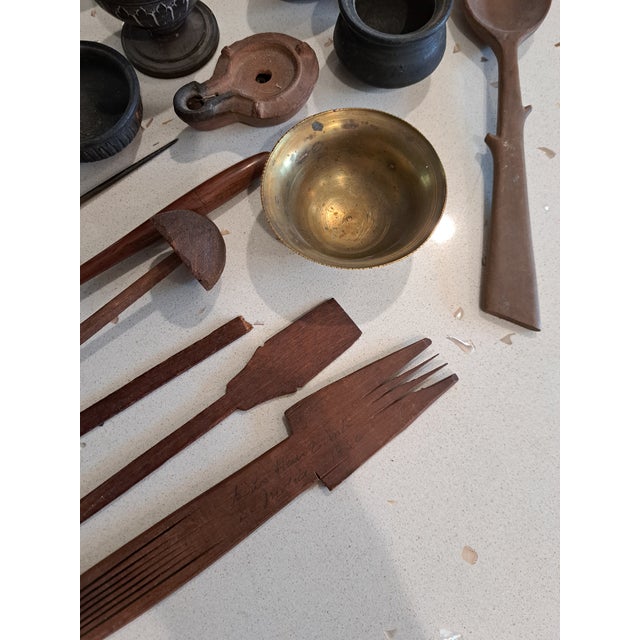 Wood Antique Indian Utensils For Sale - Image 7 of 8