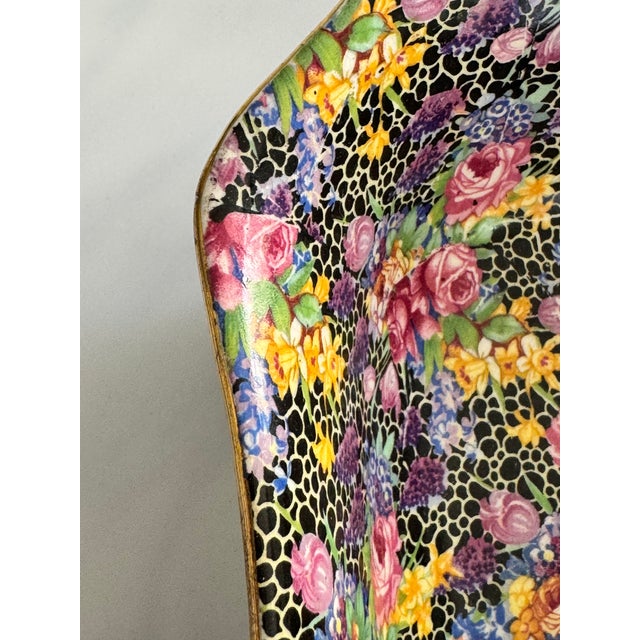 1930's Made in England Royal Winton Chintz Hazel Pattern Square Serving Bowl For Sale - Image 11 of 16