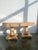 Impeccable pair of late 20th-century end tables. Handmade in Colombia by Enrique Garcel and dripping with character....