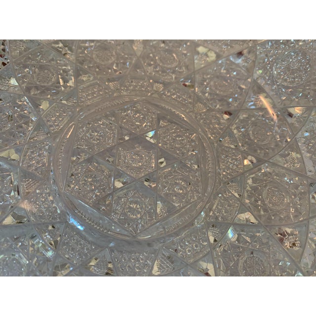 Vintage Mid 20th Century American Brilliant Cut Glass Bowl For Sale In Washington DC - Image 6 of 8