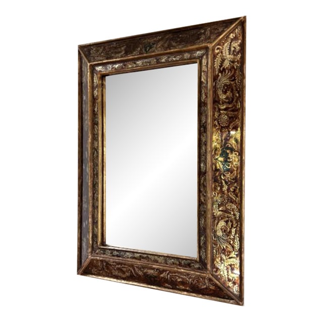 Rare Antique Florentine Verre Églomisé Mirror Dragons & Grotesques c.1850–1880 For Sale