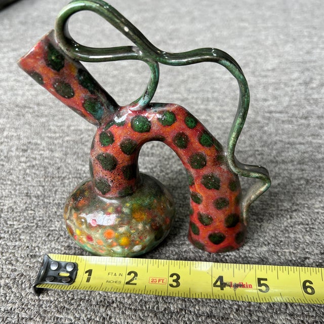 Abstract Ceramic Sculpture Vase in the Style of George Ohr For Sale - Image 3 of 6