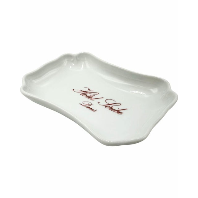 Vintage 5-Star Hotel Scribe Paris Ashtray Dish Porcelain France For Sale - Image 4 of 12