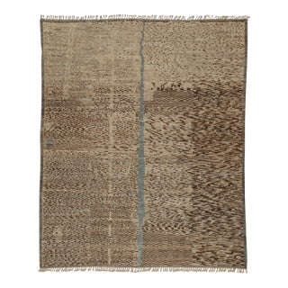 Rug & Kilim’s Modern Rug with Beige-brown Geometric Patterns - 6x8 For Sale
