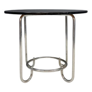 Round Bauhaus Coffee Table by Robert Slezák, Czechoslovakia, 1930s For Sale