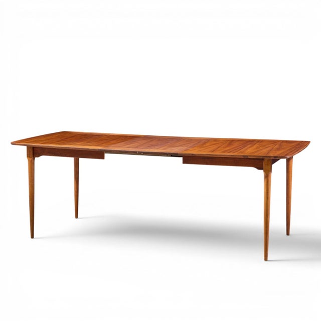 Ramseur Mid Century Walnut Expanding Dining Table With 3 Leaves For Sale - Image 14 of 16