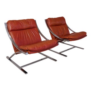 Zeta Armchair by Paul Tuttle for Strässle, Switzerland, 1970s, Set of 2 For Sale