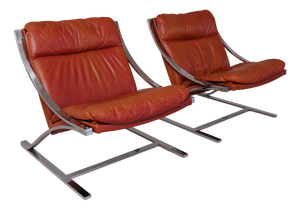Zeta Armchair by Paul Tuttle for Strässle, Switzerland, 1970s, Set of 2