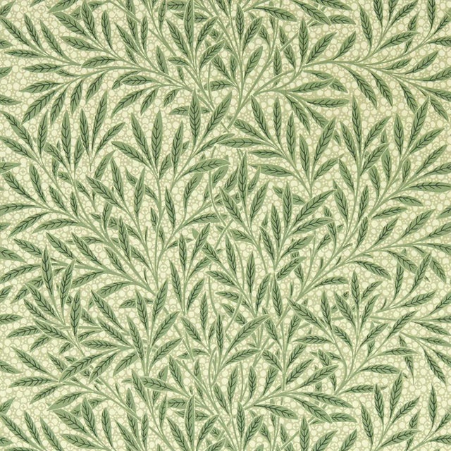 Morris & Co Emerys Willow Wallpaper in Herball For Sale