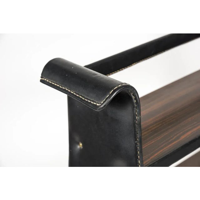 Leather Covered Shelf by Jacques Adnet, 1950 For Sale - Image 9 of 10