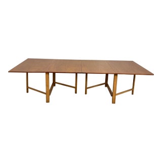 Mid Century Modern Bruno Mathsson GateLeg Dining Table "Maria Flap" For Sale