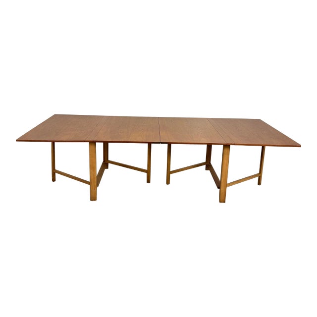 Mid Century Modern Bruno Mathsson GateLeg Dining Table "Maria Flap" For Sale