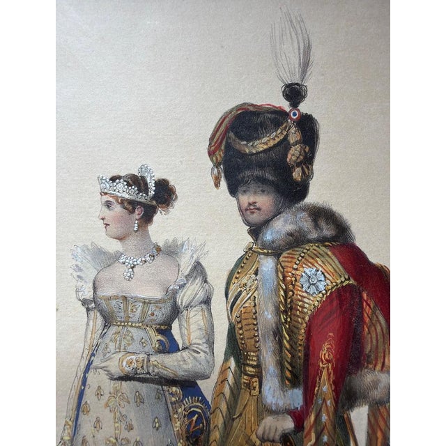 Achille Devéria, First Empire Court Costume, 1847, Lithograph For Sale - Image 4 of 9