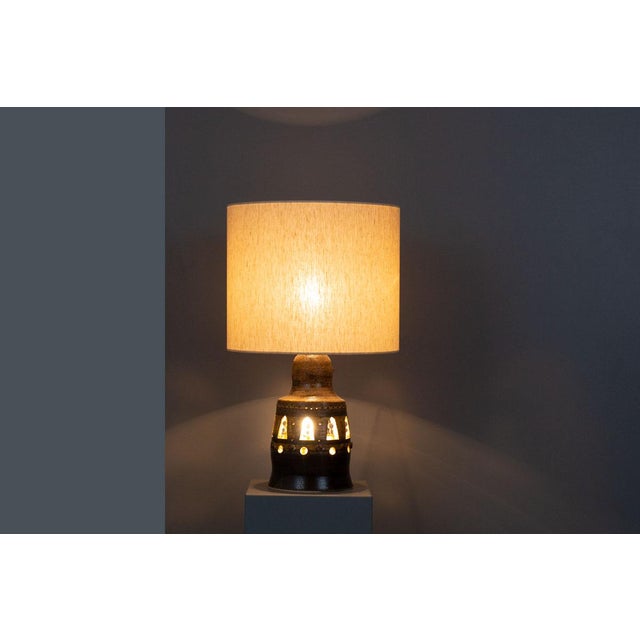 Openwork Ceramic Table Lamp by Georges Pelletier, France, 1970s For Sale - Image 4 of 10